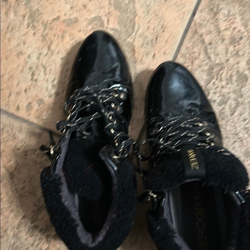 Zara Black Lace Up Women's Boots